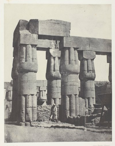 Luxor, gruppo di colonne nel palazzo; Tebe da Maxime Du Camp
