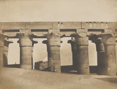 Louqsor, grande colonnato del palazzo da Maxime Du Camp