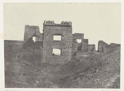 Médinet-Habou, Facciata orientale del gineceo di Ramses-Méiamoun; Tebe da Maxime Du Camp