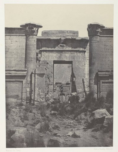 Médinet-Habou, Propilei del Thoutmoseum; Tebe da Maxime Du Camp
