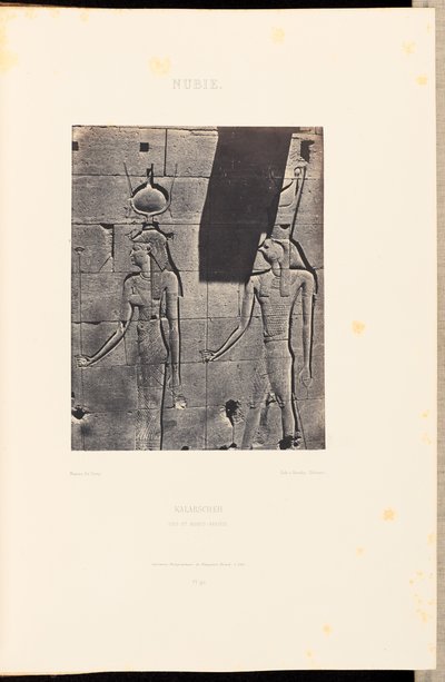 Nubia. Kalabscheh. Iside e Horus-Arsiési da Maxime Du Camp