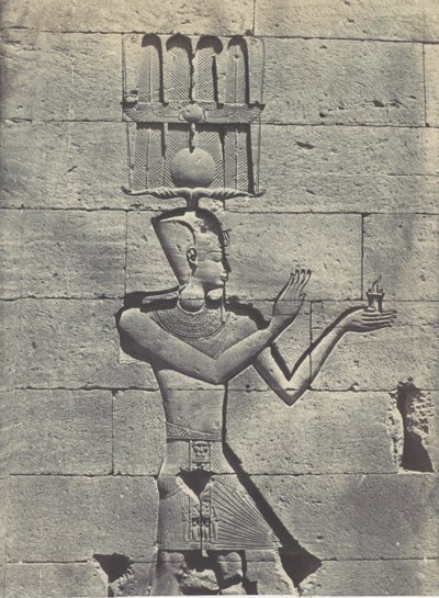 Nubie. Kalabscheh. Sculture della Facciata posteriore del Tempio da Maxime Du Camp