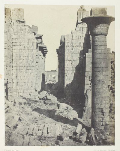 Palazzo di Karnak, Corte dei Bubastiti e Ingresso Principale della Sala Ipostila; Tebe da Maxime Du Camp