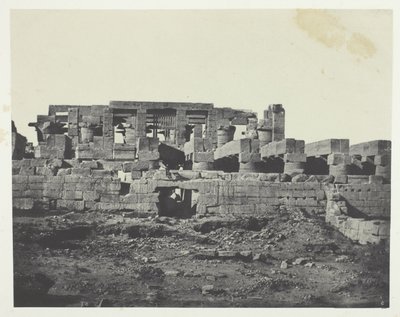 Palazzo di Karnak, Entrata Meridionale della Sala Ipostila; Tebe da Maxime Du Camp