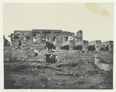 Palazzo di Karnak, Entrata Meridionale della Sala Ipostila, Tebe, 1849-51, stampato 1852 da Maxime Du Camp