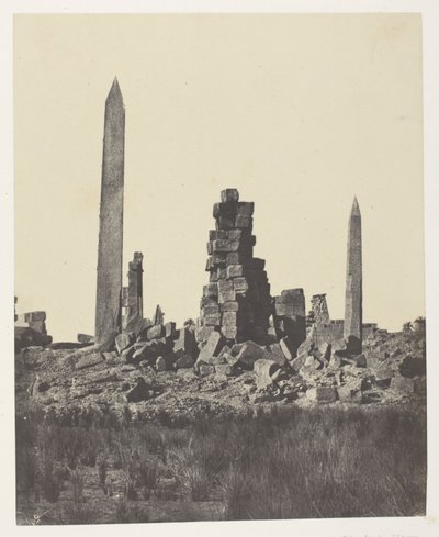 Palazzo di Karnak, Gli Obelischi; Tebe da Maxime Du Camp