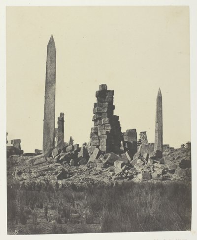 Palazzo di Karnak, Gli Obelischi; Tebe da Maxime Du Camp