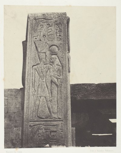 Palazzo di Karnak, Pilastro Davanti al Santuario di Granito; Tebe da Maxime Du Camp
