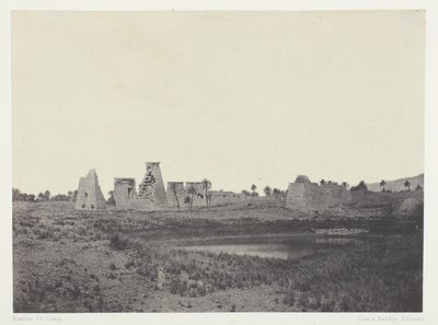 Palais de Karnak, Propilei del Sud; Tebe da Maxime Du Camp