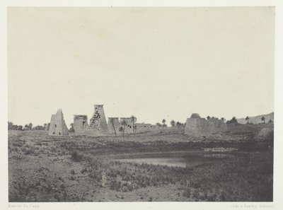 Palais de Karnak, Propilei del Sud; Tebe da Maxime Du Camp