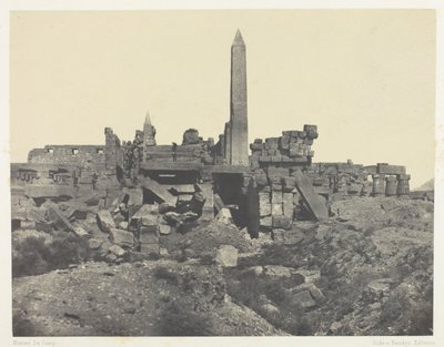 Palazzo di Karnak, Santuario di Granito e Sala Ipostila; Tebe da Maxime Du Camp