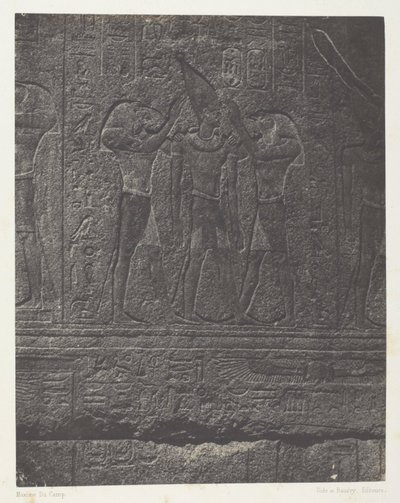 Palais de Karnak, Sculture Esterne del Santuario di Granito; Tebe da Maxime Du Camp