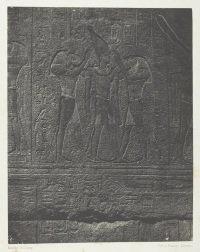 Palais de Karnak, Sculture Esterne del Santuario di Granito; Tebe da Maxime Du Camp