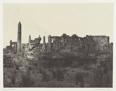 Palazzo di Karnak, vista generale delle rovine, presa a nord; Tebe da Maxime Du Camp