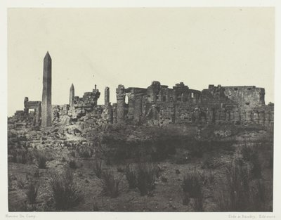 Palazzo di Karnak, vista generale delle rovine, presa a nord; Tebe da Maxime Du Camp