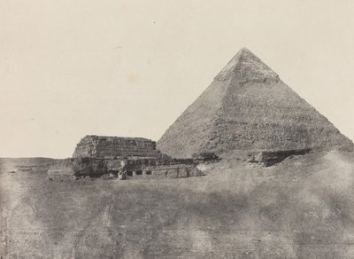 Piramide di Chefren, Egitto Medio, 1849-51, stampato 1852 da Maxime Du Camp