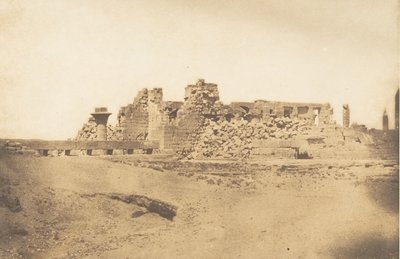 Rovine della Sala Ipostila del Palazzo di Karnak - Vista presa da Sud-Ovest, 1849-50 da Maxime Du Camp