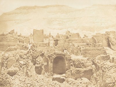 Rovine di una città cristiana, a Médinet-Habou Tebe, 1849-50 da Maxime Du Camp