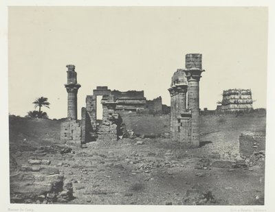 Tempio di Hermontis, Alto Egitto da Maxime Du Camp
