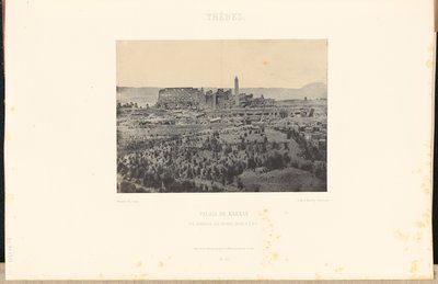 Tebe. Palazzo di Karnak. Veduta generale delle rovine, guardando verso est. da Maxime Du Camp