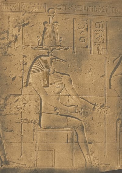 Thot Ibiocèfalo Dio delle Lettere a Philae, aprile 1850 da Maxime Du Camp