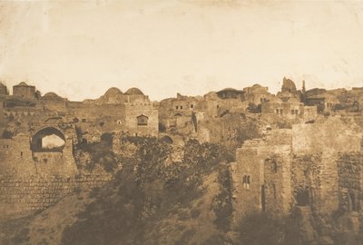 Vista della Piscina Probatica e di un quartiere di Gerusalemme, agosto 1850 da Maxime Du Camp