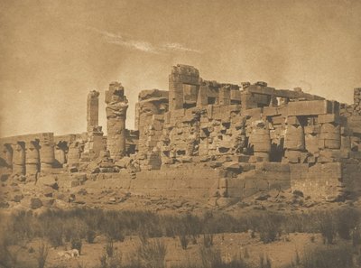Vue de la Salle Hypostyle del palazzo di Karnak, presa dall
