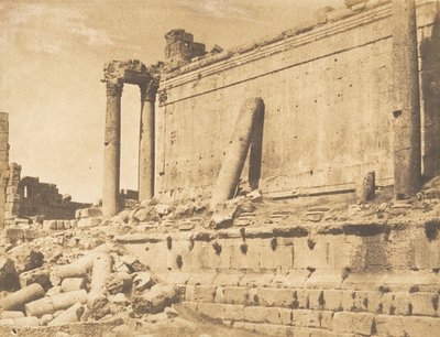 Vista del Tempio di Giove, a Baalbek Heliopolis da Maxime Du Camp