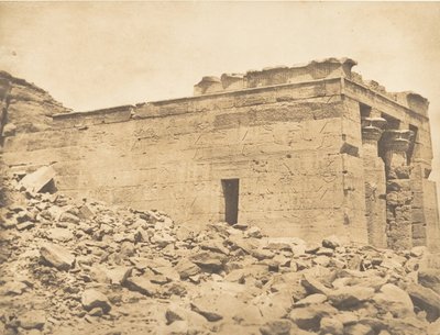 Vista del pronao del Tempio di Dandour Tropico del Cancro, 7 aprile 1850 da Maxime Du Camp