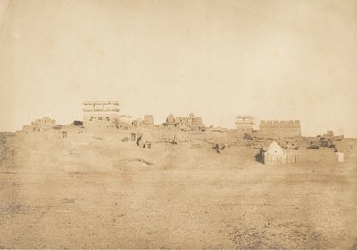 Vista di una Parte del Villaggio di Luxor, Tebe, 1849-50 da Maxime Du Camp