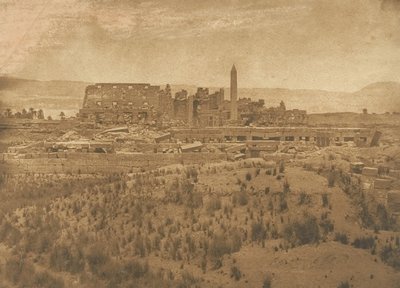Vista generale delle rovine del Palazzo di Karnak presa a est - Tebe da Maxime Du Camp