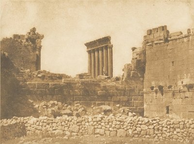 Veduta generale delle rovine di Baalbek, presa a est, settembre 1850 da Maxime Du Camp