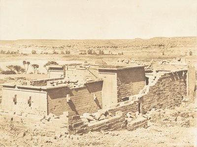 Veduta generale del Tempio di Kalabcheh Talmis, presa dalla montagna, 8 aprile 1850 da Maxime Du Camp