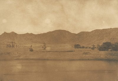 Vue prise du Nord-Est de Philae - Village de Kolokina, 1849-50 da Maxime Du Camp