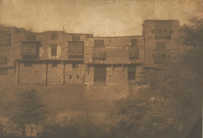 Vista da un giardino del quartiere Franc, al Cairo da Maxime Du Camp