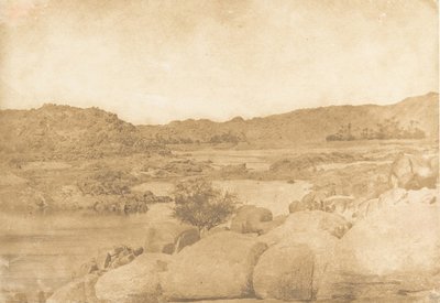 Vista presa alla prima Cataratta Riva destra, 1849-50 da Maxime Du Camp