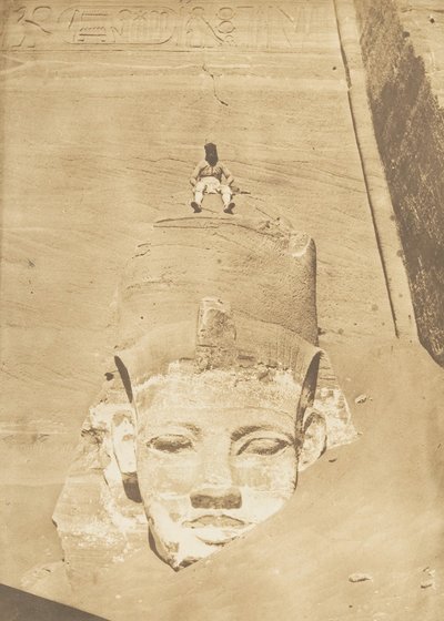 Colosso più occidentale del Tempio di Re, Abu Simbel, 1850 da Maxime Du Camp