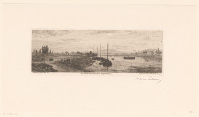 Veduta della Senna vicino ad Argenteuil da Maxime François Antoine Lalanne (signed by artist)
