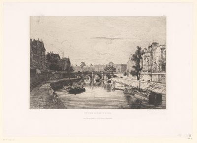 Vista del Pont Saint-Michel a Parigi da Maxime François Antoine Lalanne