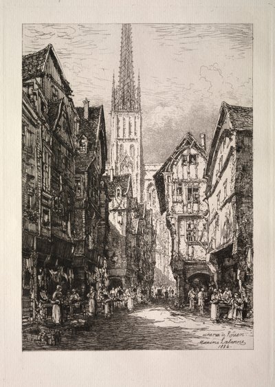 Una strada di Rouen da Maxime Lalanne