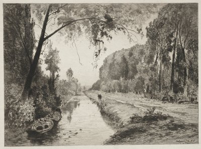 Canale a Pont Sainte-Maxence, c. 1878 da Maxime Lalanne