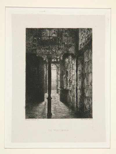 Le Vestibule, pl. 3 dalla suite Chez Victor Hugo da Maxime Lalanne