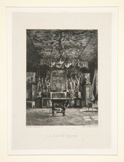 Il salone rosso, tav. 5 dalla suite Chez Victor Hugo da Maxime Lalanne