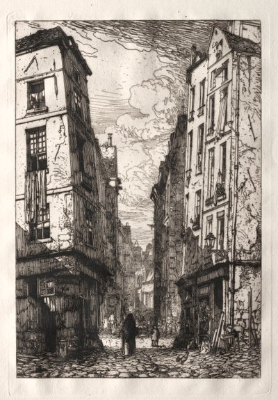 Rue des Marmousets (Vecchia Parigi) da Maxime Lalanne