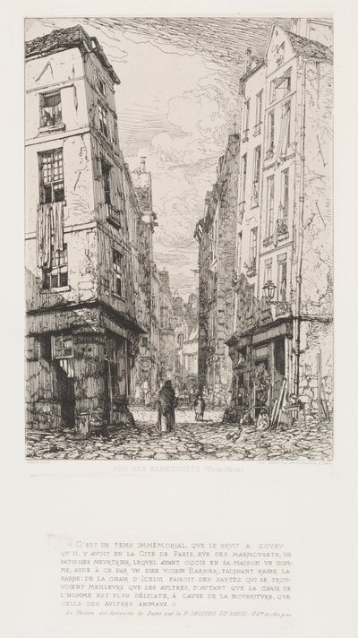 Rue des Marmousets (Vecchia Parigi) da Maxime Lalanne