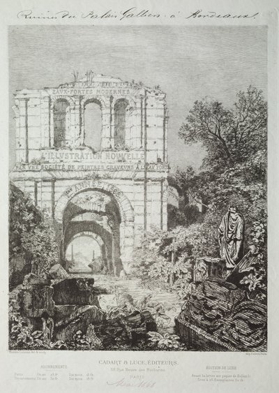 Rovine del Palazzo di Gallieno a Bordeaux da Maxime Lalanne