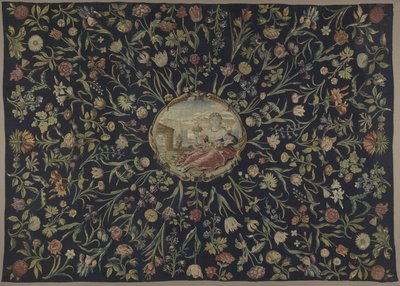 Copritavolo con la personificazione di Flora e un motivo floreale da Maximiliaan van der Gucht (possibly)
