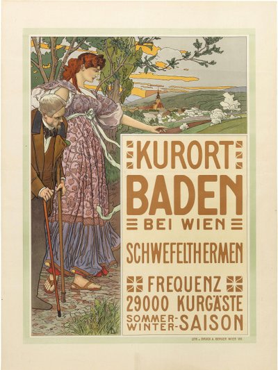 Città termale Baden vicino a Vienna da Maximilian Liebenwein