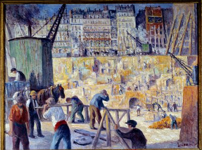 Un cantiere a Parigi nel 1912 da Maximilien Luce
