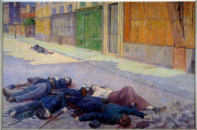 Una strada di Parigi nel maggio 1871 o la Comune da Maximilien Luce